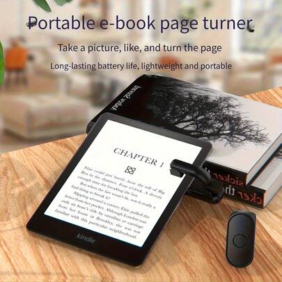 Wireless Remote Page Turner And Camera Shutter Remote Control, Compatible With Kindle Paperwhite, Kobo EReader, Smartphones, And Android Tablets, Rechargeable Lithium-Polymer Battery, USB Charging, Wireless Connection