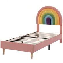 Kids Bed Frames, Headboards & Footboards - Pink + Velvet + 90cm*200cm - View 10