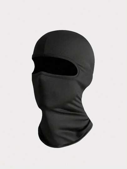 1pc Solid Color Sun Protection Balaclava, Face Mask For Cycling, Hiking, Sports, Suitable For All Seasons, Minimalist & Fashionable