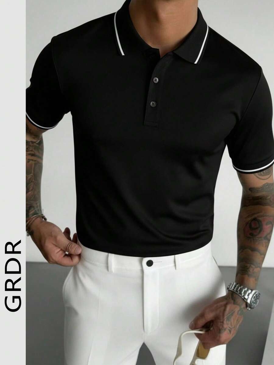 GRDR Men's Fashionable Polo Shirt | Exquisite Design | Summer Essential | Easy To Match | Showcase Your Style