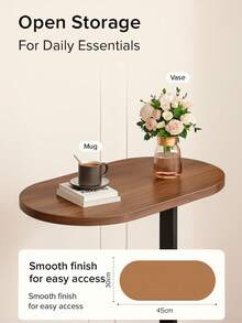 Ein moderner, minimalistischer C-förmiger Beistelltisch fürs Sofa, ein kleiner Couchtisch fürs Wohnzimmer, ein platzsparendes Möbelstück für kleine Wohnungen, erhältlich in vier Ausführungen. - weiß schwarz - Übersicht 4