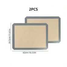 Oven- Baking Mat, High-Temperature Resistant Silicone Baking Mat, Non-Stick Baking Mat, Silicone Cookie Sheet, Easy To Clean And Reusable Baking Tray, Suitable For Making Cookies, Macarons, Bread - Cut-corner Silicone Baking Mat - View 9