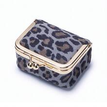 1PC Leopard Print Mini Travel Jewelry Box & Earphone Case Compact Jewelry Box, Earphone Pouch, And Coin Purse In One Retro Kiss-Lock Design For Storing Rings, Earrings, And Earphones Exquisitely Crafted For Women And Fashion Enthusiasts Perfect For Travel And Everyday Use - Nhiều màu - Xem 13