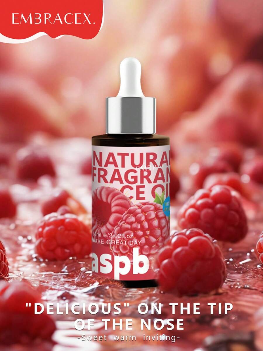 60ml Raspberry Essential Oil, Sweet Fragrance, Suitable For Aroma Diffuser/Humidifier, Holiday Gift - Raspberry - View 1