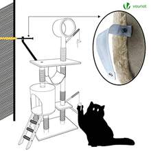 VOUNOT Cat Tree Tower Cat Condo With Sisal Scratching Post Multi Level Cat Climbing Frame Indoors Cat Activity Tree Beige XXL 4829370908695 - Beige - View 6