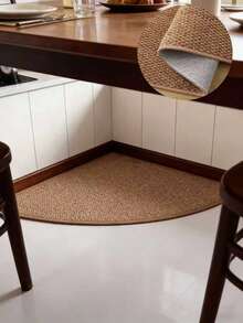 1 件菠萝形圆形地毯，适用于户外露台、阳台，防晒，美式休闲庭院木质甲板装饰地毯，北欧风格客厅卧室多功能圆形地垫 - 彩色 - 查看 5