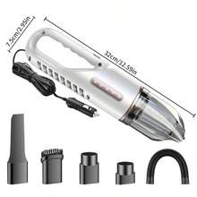Aspiradora de coche mini - Succión potente, alto rendimiento, compacta y eficiente, alimentada a 12V - Limpia fácilmente cada resquicio y ranura del interior del coche - Blanco - Ver 5