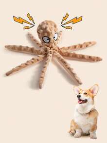Hollypet Brown, Camel, Gray Octopus Pet Doll, Chew Squeaky Plush Doll For Dogs And Cats, Self-Entertainment - Multicolor - View 8