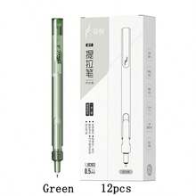 12 pièces/boîte Stylos à bille rétractables créatifs, 6 couleurs, pointe double 0,5 mm ST, séchage rapide, imperméable, écriture fluide, silencieux, convient pour les cadeaux, les études, le bureau, les examens, la rentrée scolaire et plus encore - boîte de 12 pièces - Voir 13