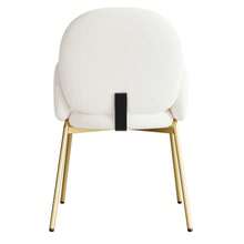 Dining Chairs, Armchairs, Dressing Table, Gold Legs, Teddy, Beige, Dimensions: W 55 * D 64.5 * H 88 Cm - Beige - View 10