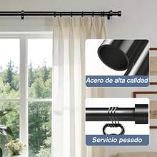 Curtain Window Rods - Black 1pc - View 4