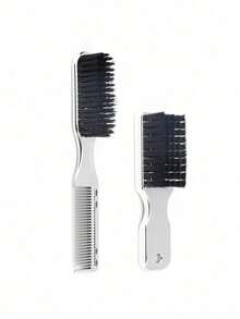 Professional Hair Cleaning Beard Brush Sets For Men Double-Side Haircut Barber Salon Styling Comb 2PCS Hairdressing Styling Tool - Multicolor - View 4