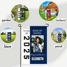 Personalized Graduation Flag With Photo Name Text Class Of 2026 For Graduation Party, Double Sided Graduation Banner Yard Outdoor Decoration - Graduation-4 - View 5