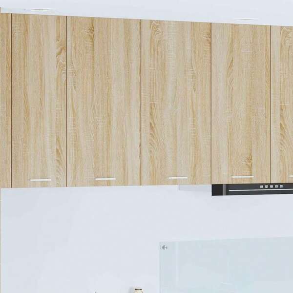 vidaXL Hängeschrank Mit Tür Sonoma-Eiche 80 X 31 X 80 Cm Holzwerkstoff