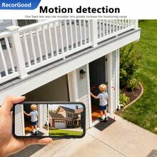 RecorGood Camera an ninh ống kính kép 4MP+4MP, báo động âm thanh & ánh sáng, phát hiện chuyển động thông minh AI, âm thanh hai chiều, xem/phát lại thời gian thực qua ứng dụng, lý tưởng cho cửa hàng/nhà ở/trong nhà & ngoài trời. - Đen và trắng - Xem 5