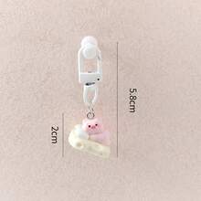 1个新款创意躺卧小猪钥匙扣，可爱女孩背包挂件，友情礼物，派对礼物，精致礼物，迷你摆件，生日礼物，节日礼物，圣诞节礼物，毕业礼物，愚人节礼物，万圣节礼物 - 彩色 - 查看 11