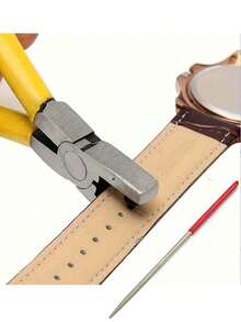 1pc Yellow Strap Hole Punch (Artificial Strap Punching Tool) Stainless Steel Artificial Leather Punching Tool - 2.0mm Strap Pliers, Ideal Gift Choice 1pc Mini Strap Hole Punch, Leather Punching Pliers, DIY Leather Punching Tool - Multicolor - View 12