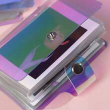 1/2 cuốn album đựng thẻ ảnh laser - Bìa cầu vồng hologram, gồm 20 khe đựng thẻ, thiết kế ví cầm tay tiện dụng cho thẻ ID/ảnh, album tự làm quà Valentine, phụ kiện cần thiết cho chuyến du lịch mùa xuân, phụ kiện phong cách , album ảnh tối giản, quà tặng cho phái nữ - Album ảnh Laser - Xem 4