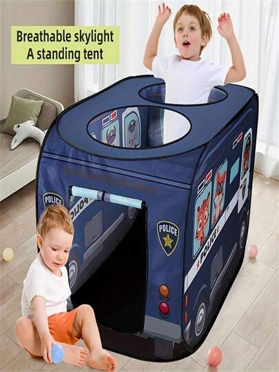 Foldable Car-Shaped Play Tent For Kids, With Storage Bag, Portable Indoor/Outdoor Children's Play House, Pop-Up Car Tent, Suitable As Birthday Gift For Boys And Girls Over 18 Months