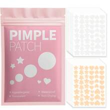 1530片透明肤色星形和心形瑕疵遮盖贴纸，水胶体材质，适用于摄影、派对、聚会和娱乐活动 - 彩色 - 查看 2