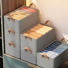 1pc Foldable Fabric Storage Box, Multi-Functional Drawer Style Clothes Organizer Box, Wardrobe Organizer Box, Foldable Design Saves Space, Built-In Steel Frame Support More Durable, With Handles On Both Sides, Suitable For Wardrobe, Bedroom, Home Storage, Can Store White T-Shirts, Black Pants, Women's Winter Clothes, Dresses, Elegant Women's Wear, White Shirts, Long Sleeve Shirts, White Jumpsuits, Spring Dresses, Spring Outfits, Spring Clothing, Valentine's Day Decorations, Valentine's Day Gifts, Easter (Supplies) - Multicolor - View 4