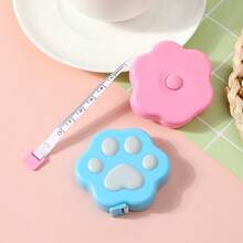 2pcs Cute Cartoon Cat Paw Mini Retractable Tape Measure, Soft Flexible Ruler With Button, Suitable For Tailoring, Sewing, Body Measurement, Portable Small Size - A - View 13