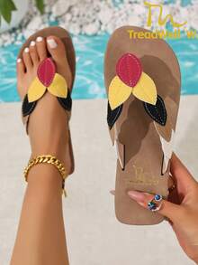 Dép xăng đan nữ - Đỏ, vàng, đen, trắng, nâu, phối màu, dép xăng đan đế bằng, dép xỏ ngón, dép quai ngang, thanh lịch, thoải mái - Nhiều màu - Xem 14