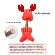 1个猫咪毛绒玩具，耐啃咬，清洁牙齿，清新口气，猫咪解闷神器，卡通柔软毛绒玩具，呵护牙齿，猫咪磨牙玩具 - 彩色 - 查看 3