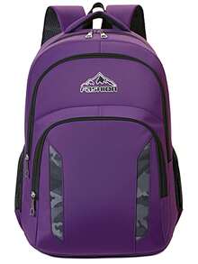 Unisex Fashion Camo Patchwork Backpack | Multi-Color Lightweight Water-Resistant Nylon Bag With Multi-Layer Zipper Pockets & Breathable Padded Straps | Large Capacity For Laptop, Books & Daily Essentials | Ideal For Students, Commuters & Short Trips | Limited Stock! - Multicolor - View 16