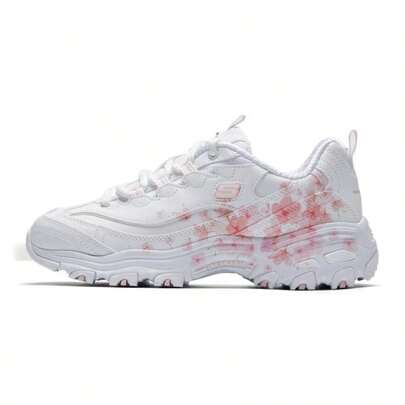 Skechers Women's Casual Shoes, D'LITES Series Fashion Lace-Up Athletic Shoes For Outdoor Travel, Comfortable Daily Casual Sports Shoes 150530-WPK