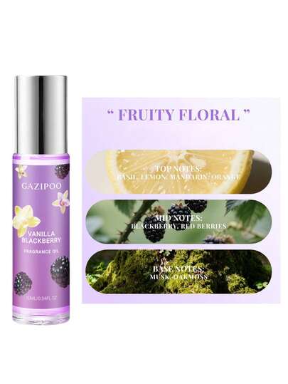 10ml Vanilla Blackberry Fragrance Essential Oil, Home Air Freshener, Flameless Aroma Diffuser Refill Liquid, Suitable For Bedroom, Office, School And Home/Office Use