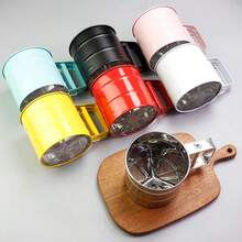 5 Cup Flour Sifter - Multi-Functional Flour Sifter - Stainless Steel Sieve - Powdered Sugar, Bread Baking Large Sieve - Hand Pressure Flower Sieve - Double Layer Flour Sifter For Artisan Bread: Our Semi-Automatic Sifting And Dedusting Device For High-Quality Flour For Artisan Bread Is Made Of Rust-Resistant Materials. - Multicolor - View 10