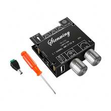 Bộ khuếch đại âm thanh ô tô không dây 2.1 kênh, không dây 5.1+Aux+USB+Card âm thanh USB+Ứng dụng di động, Chất lượng âm thanh trung thực cao/Công suất loa thụ động 15W+15W+30W, Có loa siêu trầm. - A - Xem 7