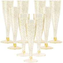 5oz Reusable Clear Plastic Champagne Flutes, Long Stem, Wedding Party Cocktail Glasses - Multiple Colors/random Styles - View 16