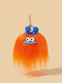 Joivida 1 pièce Porte-clés de sac à dos en feutre avec lèvres de saucisse drôles, personnage de dessin animé mignon mais laid. Accessoires kawaii, faveurs de fête, fournitures scolaires, décoration amusante, cadeau farce - Multicolore - Voir 5