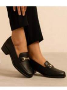 Sapato Mocassim Feminino Bico Quadrado  Original - Preto - Visão 9
