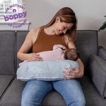 Boppy Nursing Pillow - Ergonomic Bottle & Breastfeeding Pillow With High, Firm, Large Area, Water-Repellent Cushion With Washable Cover; Baby Safety Alliance Verified - Blue Speckled Current - Dòng chảy lốm đốm xanh - Xem 9