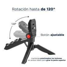 Estabilizador Para Celular Camara Kimhi Base Soporte Con Tripie De Mano, Luz De Relleno Led, Microfono Y Control Kit De Video Grabacion Tripode Portatil - Negro - Ver 4