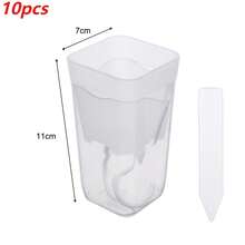 Bộ 10 chậu ươm cây nhỏ/lớn bán trong suốt, chậu trồng cây hai lớp dày dặn, có lỗ thoát nước, chậu hoa bằng nhựa bền chắc, thích hợp cho việc trồng cây trong nhà và ngoài trời. - A - Xem 14