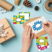 120张刮刮卡，8种卡通图案，DIY优惠券刮刮卡，奖励，教师用品，生日派对礼物，3.0 x 4.0英寸 - 彩色 - 查看 5