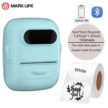 Marklife Máy in nhãn nhiệt không dây P50, máy in nhãn Bluetooth di động, có thể in nhãn tên, nhãn sản phẩm, nhãn địa chỉ và nhãn cảm ơn. Thích hợp cho học sinh, gia đình và sử dụng cá nhân. Tương thích với hệ điều hành Android, Apple và Windows. - Nhiều màu - Xem 12
