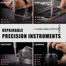 65pcs Multi-Functional Precision Screwdriver Set, Cross & Flat Head Manual Screwdrivers For Smartphone, Laptop, Computer Disassembly & Repair, Household Precision Screwdriver Tool Kit - 65-piece Set - Gray - View 6