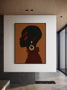 1 Stück rahmenloses Wandkunst, urbane Wandkunst, schwarze Kunst, Wandkunst, Afro-Frau Kunstset, Drucke afrikanischer Frauen, afrozentrische Wandkunst - Verschiedenfarbig - Übersicht 8