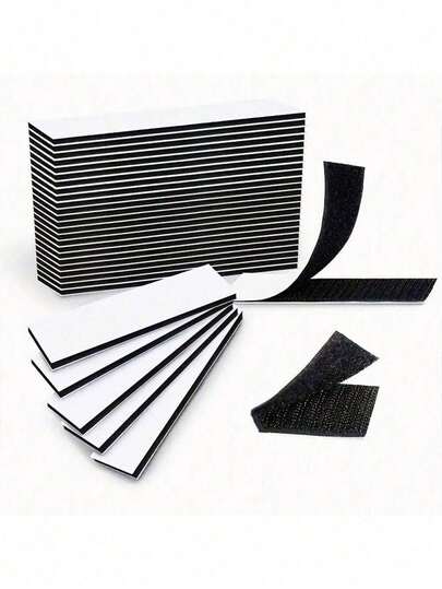 10/20/40/60 adet Kendinden Yapışkanlı Cırt Bant, Yapışkanlı Bağlama Bandı, Ev ve Ofis İçin Ağır Hizmet Tipi Sabitleme Şeritleri, Delme veya Vida Gerektirmez