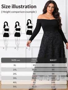 Falda plisada larga de línea A de gasa floral con cintura alta, holgada y que cubre las caderas, versátil, elegante, vintage, romántica y minimalista para uso diario, para mujer, nueva colección primavera-otoño, tallas grandes - Negro - Ver 8