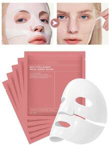 6/3/1片胶原蛋白深层补水面膜，胶原蛋白啫喱面膜，富含玻尿酸和烟酰胺 - 补水抗衰老胶原蛋白面膜，夜间面膜，令肌肤饱满透亮 - Collagen - 查看 8