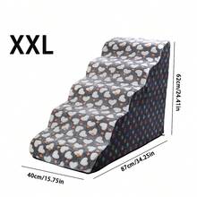 1个弧形宠物楼梯，适用于小型犬和老年犬，床边宠物坡道，圆形宠物楼梯 - 彩色 - 查看 19