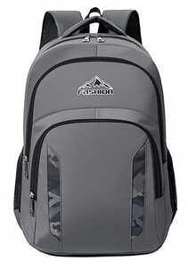 Unisex Fashion Camo Patchwork Backpack | Multi-Color Lightweight Water-Resistant Nylon Bag With Multi-Layer Zipper Pockets & Breathable Padded Straps | Large Capacity For Laptop, Books & Daily Essentials | Ideal For Students, Commuters & Short Trips | Limited Stock! - Multicolor - View 15