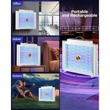 AICase ctor de mosquitos recargable electrónico USB portátil para viajes de veranocampamento al aire última intervensión patio hogar y jardín trampa de moscas en interiores trampa de polillas - blancoModerno - Ver 3