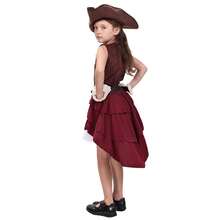 Bộ trang phục cướp biển cho bé gái, bao gồm mũ và váy, thích hợp cho các bữa tiệc hóa trang, lễ hội. - Màu be - View 7
